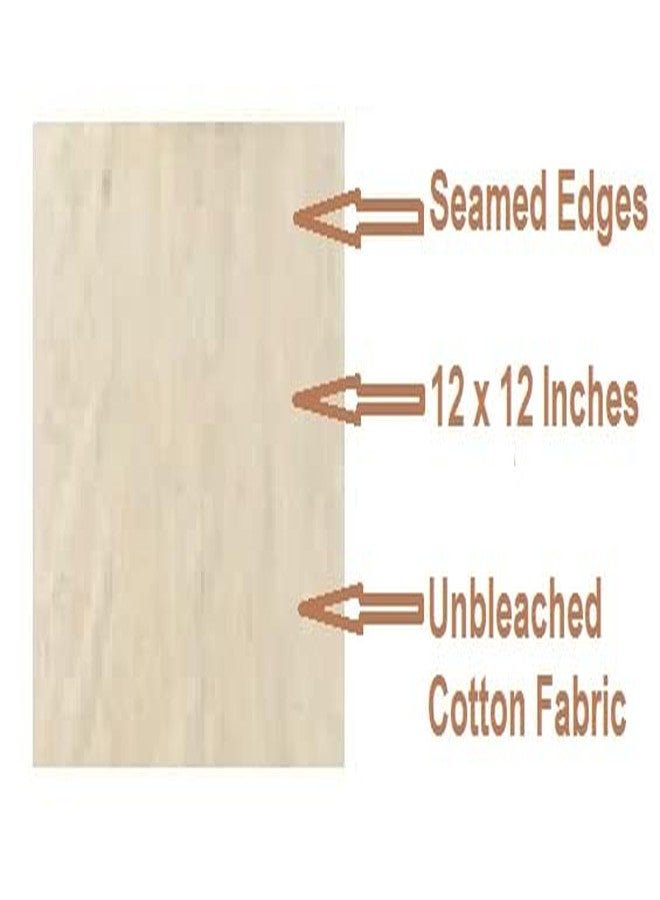 WUD 6 pcs Idli Cloth for Steaming idlis, 12 x12 inch Square Shapes with Seamed Edges, Material - Unbleached Muslin Cotton - Image 5